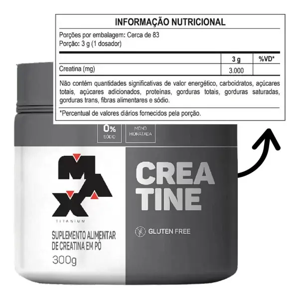 Creatina Max Titanium 300G - Image 2