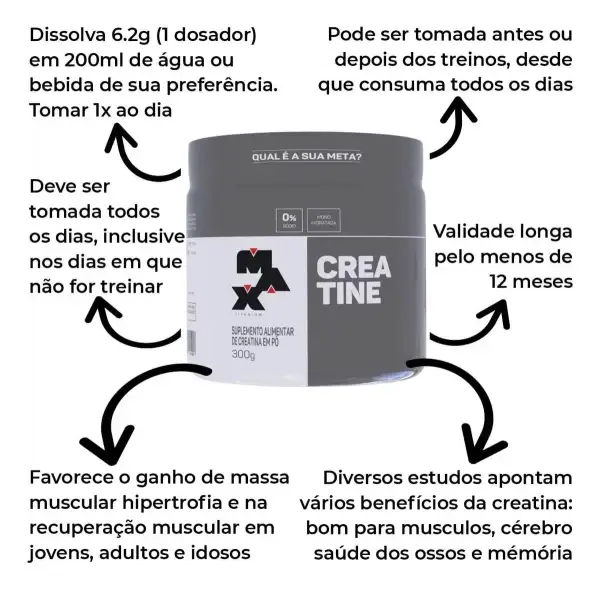 Creatina Max Titanium 300G - Image 3